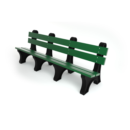 FROG FURNISHINGS Green 8' Colonial Bench PB 8GRECOLE